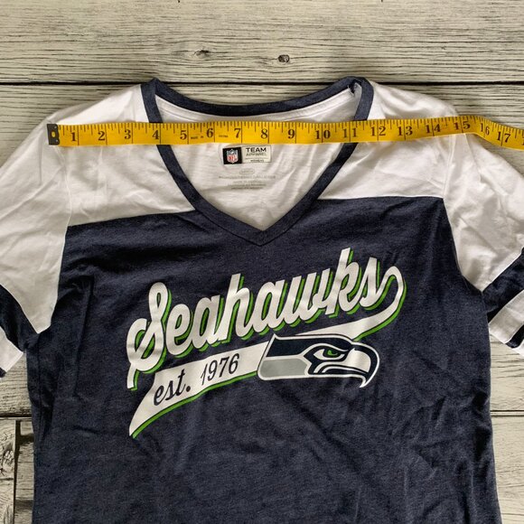 Seattle Seahawks T Shirt 3/4 Sleeve NFL Team Apparel Football Casual Top - Picture 10 of 13